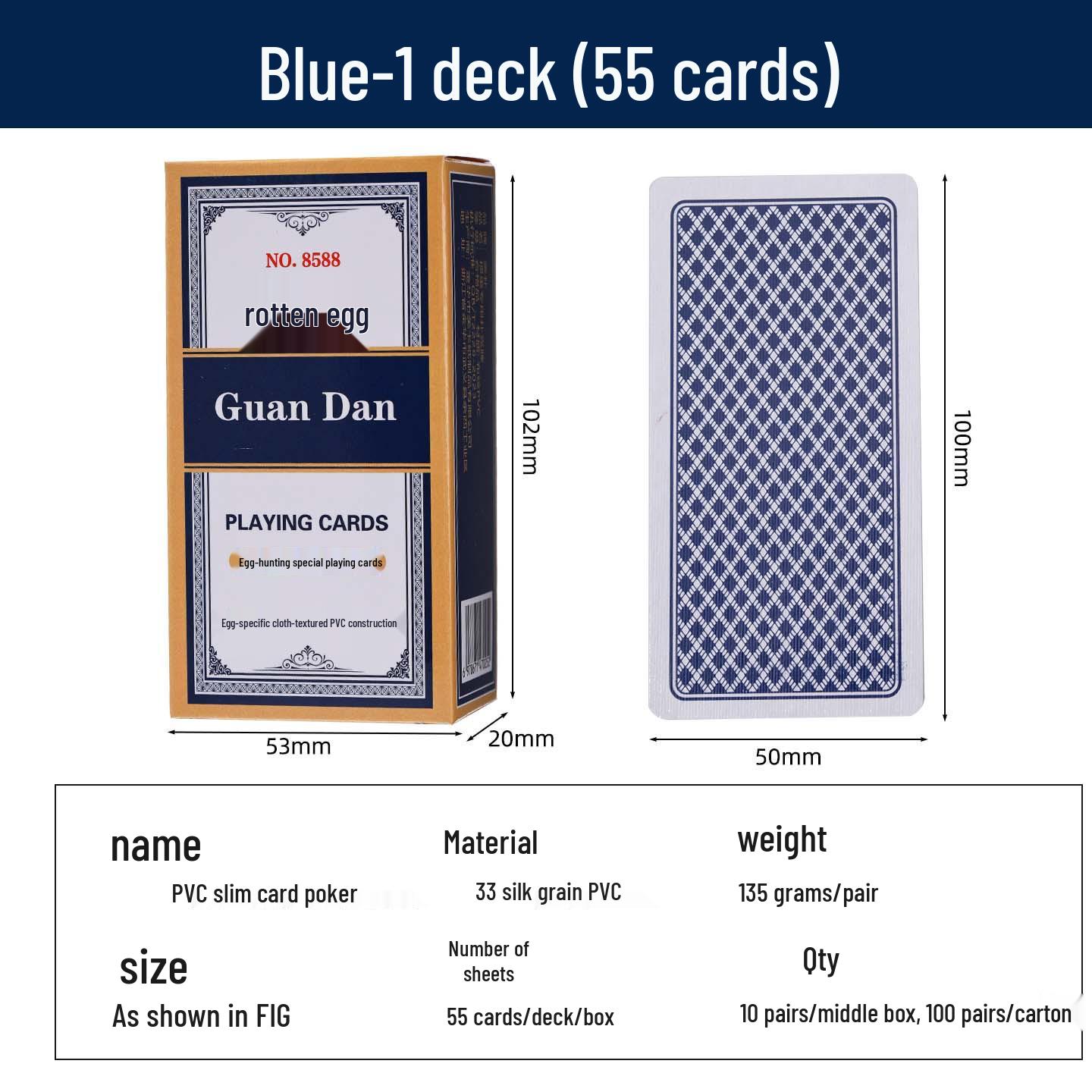 Slim Guandan Special Playing Cards - Linen Texture, PVC Waterproof, Non-Slip, 100 Decks.
Slim Guandan Special Playing Cards - Linen Texture, PVC Waterproof, Non-Slip, 100 Decks.