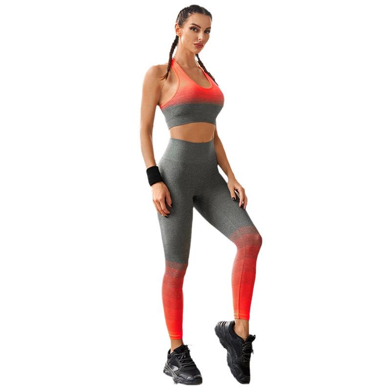 Women s Gradient Yoga Set: Skin-Friendly Bra and Long Pants with Beautiful Back Design Extra Large сірий колір/помаранчевий
Women s Gradient Yoga Set: Skin-Friendly Bra and Long Pants with Beautiful Back Design Extra Large сірий колір/помаранчевий