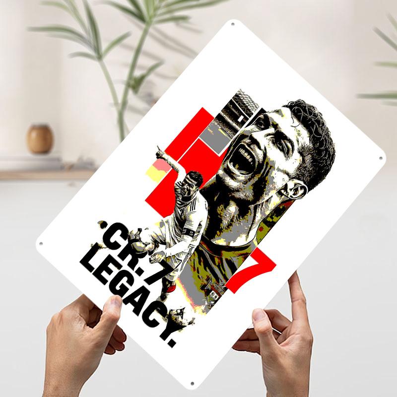 Cristiano Ronaldo CR7 Legacy Metal Poster Customized Wall Art Retro Vintage Tinplate Signs for Man Cave Modern Home Decoration 7.9x11.8In(20x30cm)
Cristiano Ronaldo CR7 Legacy Metal Poster Customized Wall Art Retro Vintage Tinplate Signs for Man Cave Modern Home Decoration 7.9x11.8In(20x30cm)