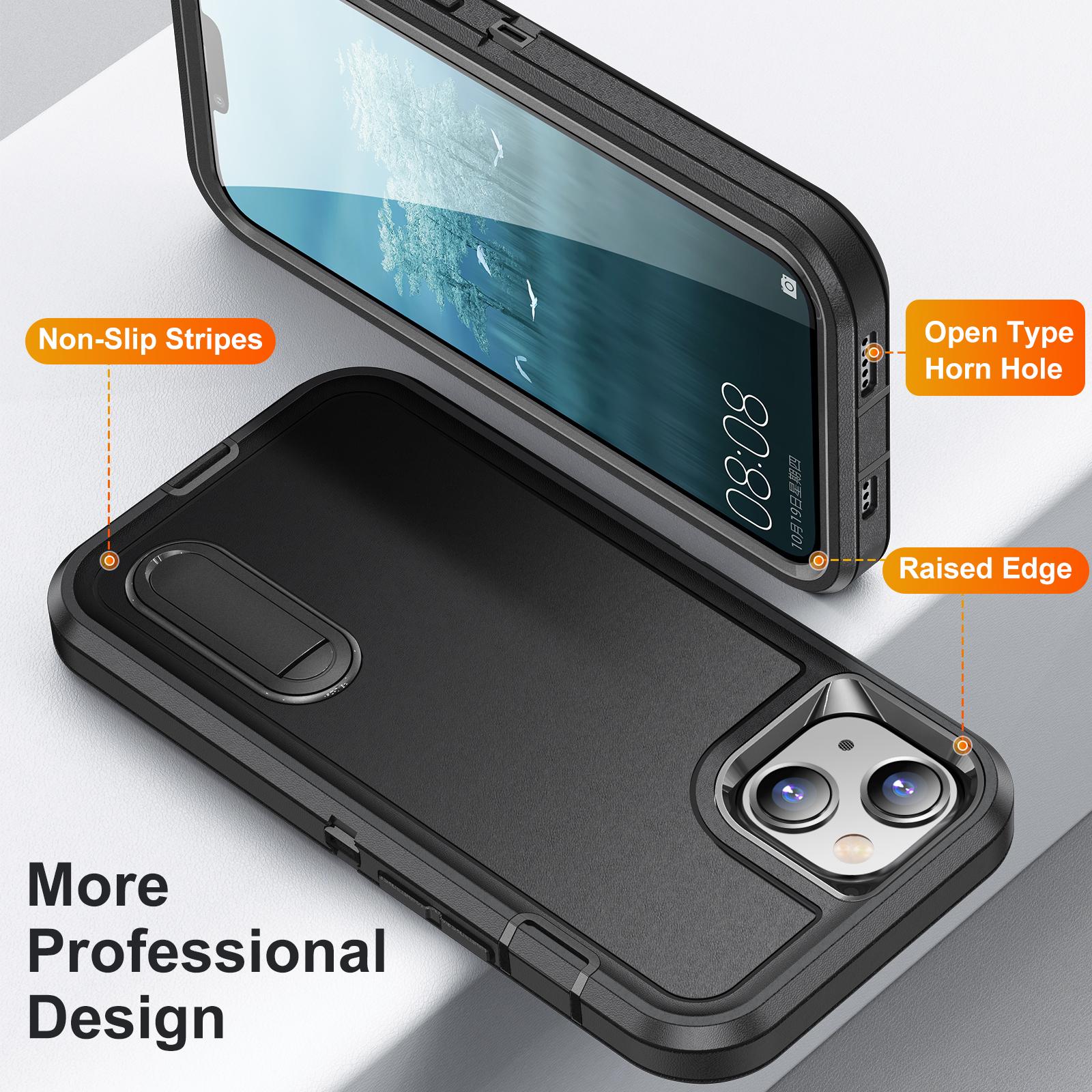 For iPhone 15 Plus PC+TPU Phone Case Shockproof Anti-Drop Cell Phone Cover with Kickstand Black
For iPhone 15 Plus PC+TPU Phone Case Shockproof Anti-Drop Cell Phone Cover with Kickstand Black