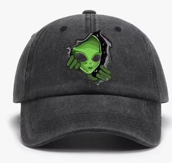 1 Piece Green Vintage Washed Baseball Cap Alien Print Sun Hat Adjustable For Halloween And Outdoor Fashion Headwear
1 Piece Green Vintage Washed Baseball Cap Alien Print Sun Hat Adjustable For Halloween And Outdoor Fashion Headwear