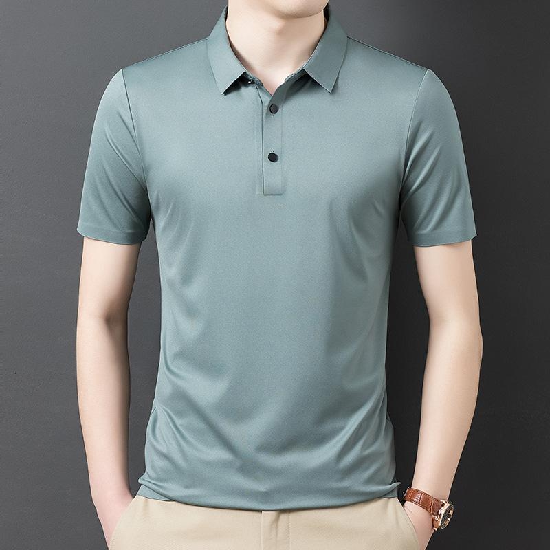 Summer New Style Lapel Short-sleeved T-shirt Men s Solid Color Business Casual Seamless No-iron Men s Polo Shirt
Summer New Style Lapel Short-sleeved T-shirt Men s Solid Color Business Casual Seamless No-iron Men s Polo Shirt
