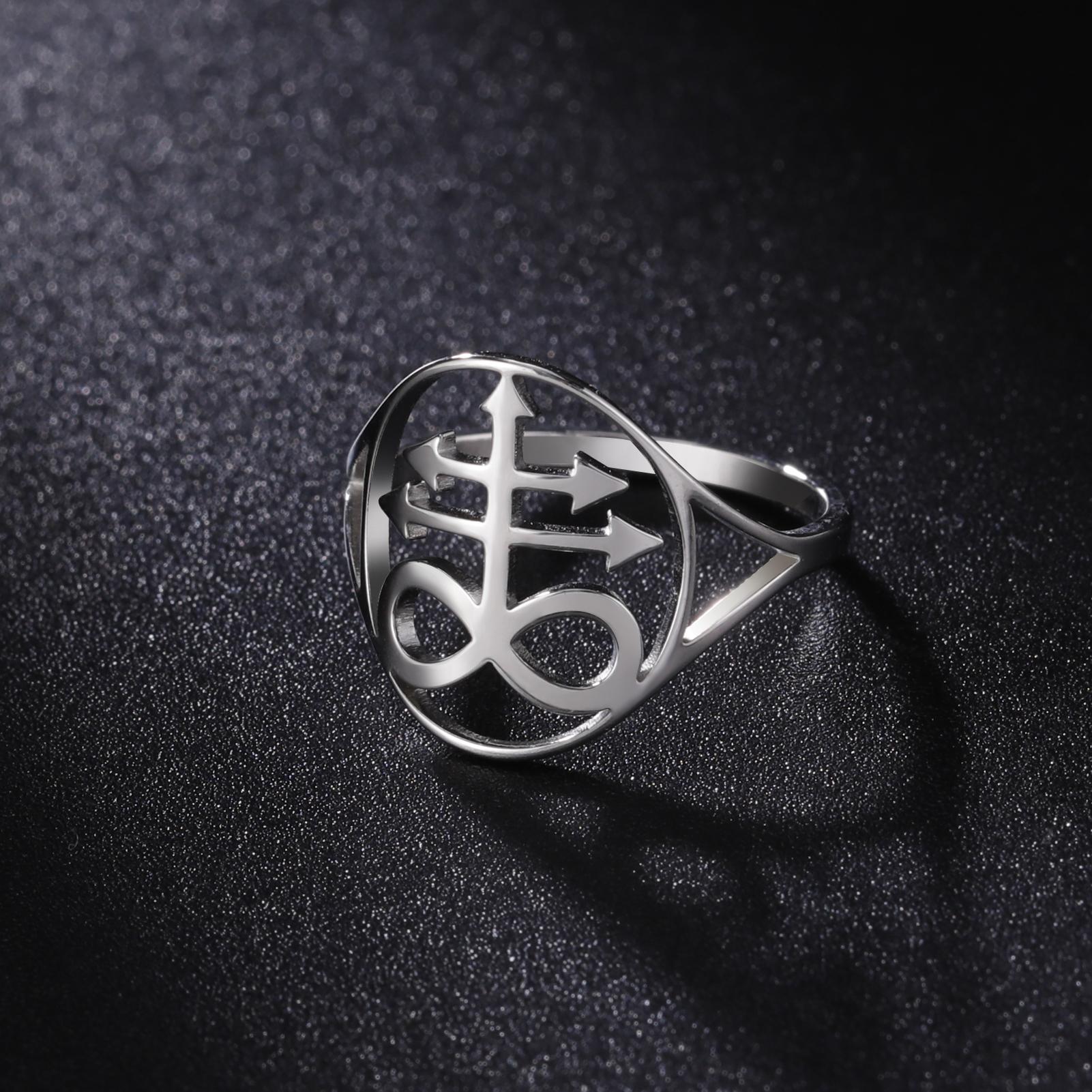 LIKGREAT Leviathan Cross Satan Ring for Men Women Church of Satanic Symbol Talisman Amulet Demon Devil Signet Rings Jewelry 11
LIKGREAT Leviathan Cross Satan Ring for Men Women Church of Satanic Symbol Talisman Amulet Demon Devil Signet Rings Jewelry 11