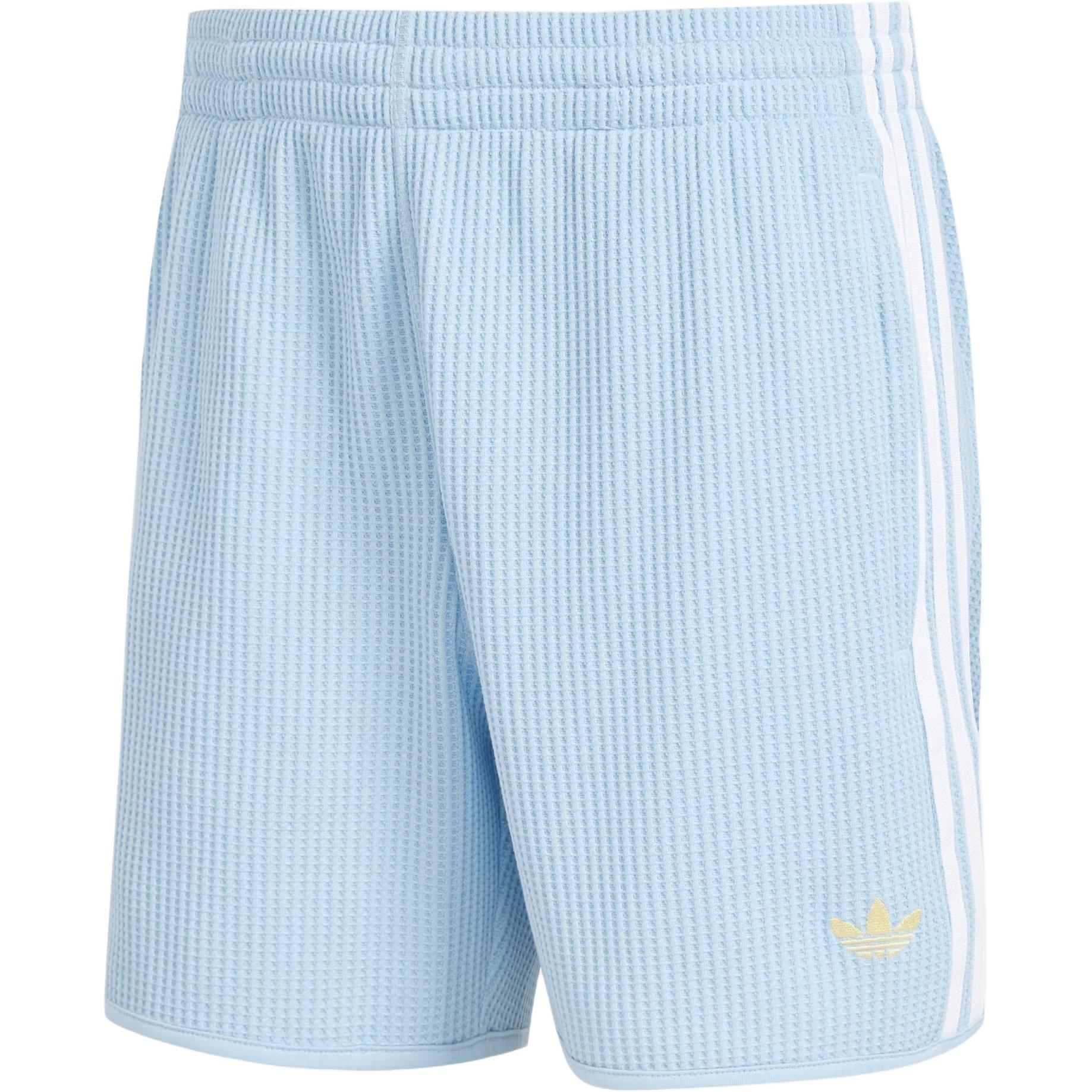 Adidas Оригинальные трикотажные повседневные шорты с полосатым логотипом, мужские шорты, светло-голубые KC0692 S
Adidas Оригинальные трикотажные повседневные шорты с полосатым логотипом, мужские шорты, светло-голубые KC0692 S