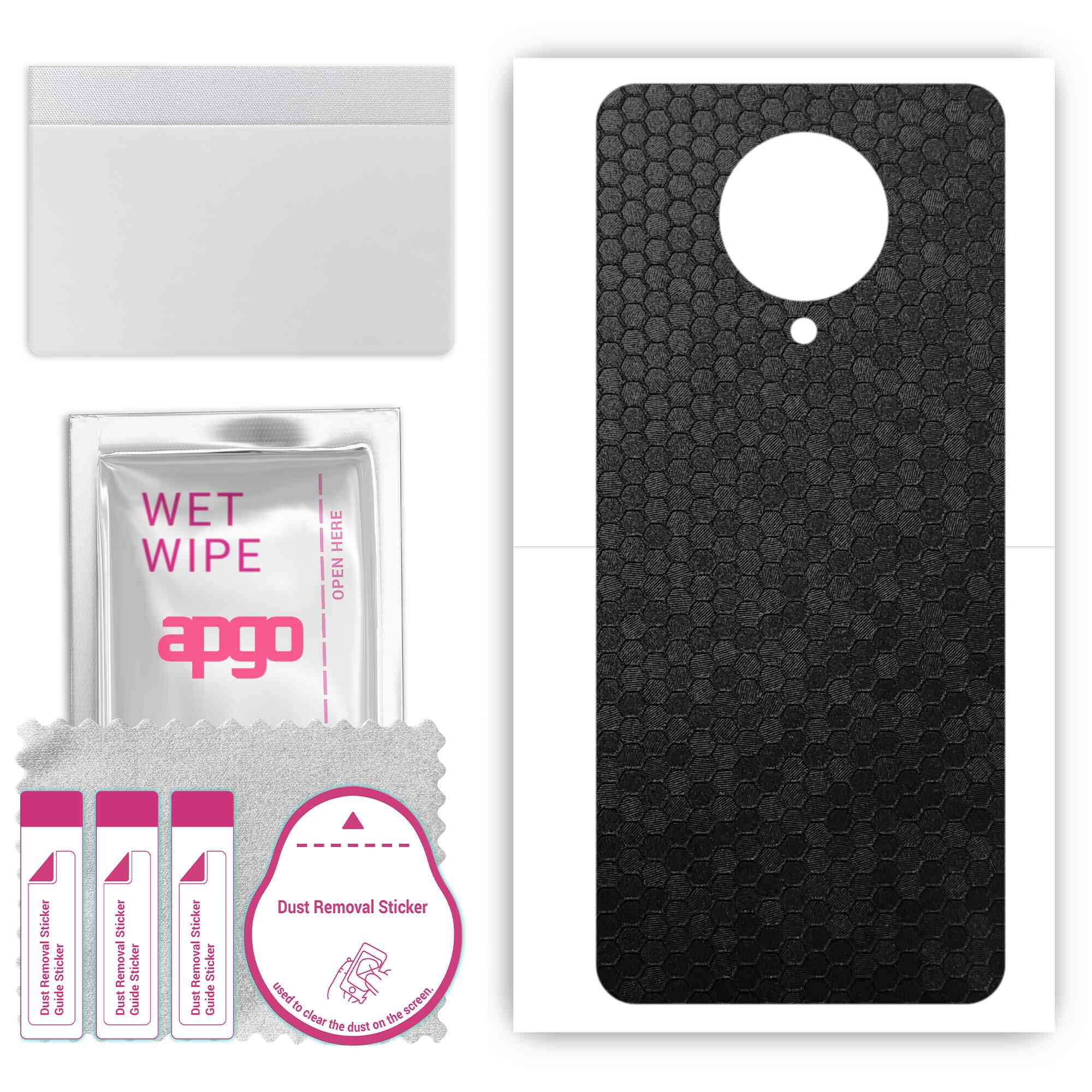 apgo Захисна наклейка для задньої панелі, сумісна з Xiaomi Redmi K30 Pro Zoom, Wrap Film, Foil, Vinyl - Pattern Black Honeycomb
apgo Захисна наклейка для задньої панелі, сумісна з Xiaomi Redmi K30 Pro Zoom, Wrap Film, Foil, Vinyl - Pattern Black Honeycomb