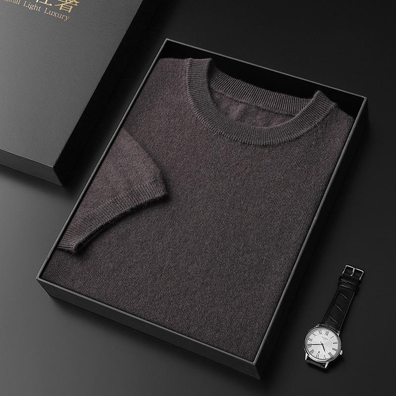 Men s Cashmere Short Sleeve Round Neck Pullover - Spring & Autumn Versatile Knit Base Layer Sweater XXXL
Men s Cashmere Short Sleeve Round Neck Pullover - Spring & Autumn Versatile Knit Base Layer Sweater XXXL