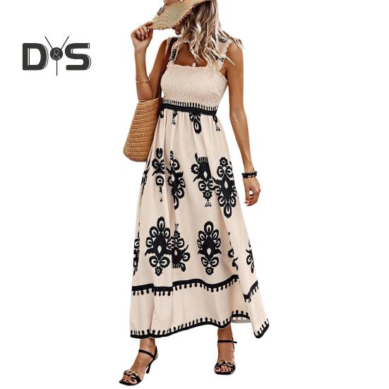 Леди Летнее пляжное платье Эластичный бюст без рукавов с гофрированным принтом Трапеция с большим подолом и контрастным цветным принтом с открытой спиной Плиссированное платье макси для отпуска XL абрикосовый
Леди Летнее пляжное платье Эластичный бюст без рукавов с гофрированным принтом Трапеция с большим подолом и контрастным цветным принтом с открытой спиной Плиссированное платье макси для отпуска XL абрикосовый