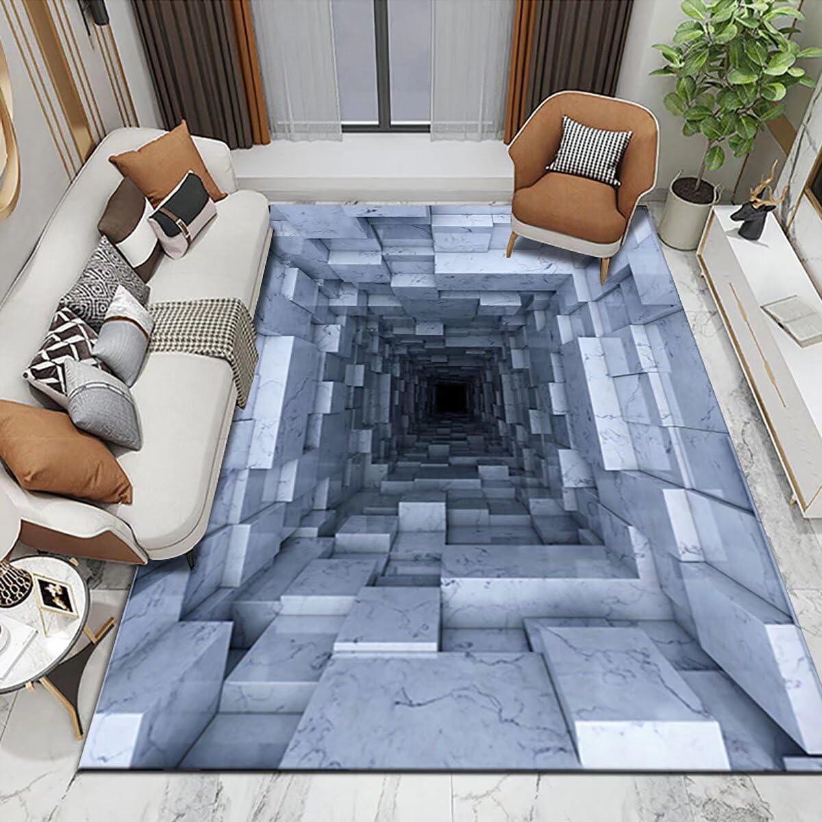 2D Optical Illusion Checkerboard Area Rug Warped Checker Print Non-Slip Carpet Modern Abstract Home Decor Mat for Living Room 40X60CM
2D Optical Illusion Checkerboard Area Rug Warped Checker Print Non-Slip Carpet Modern Abstract Home Decor Mat for Living Room 40X60CM
