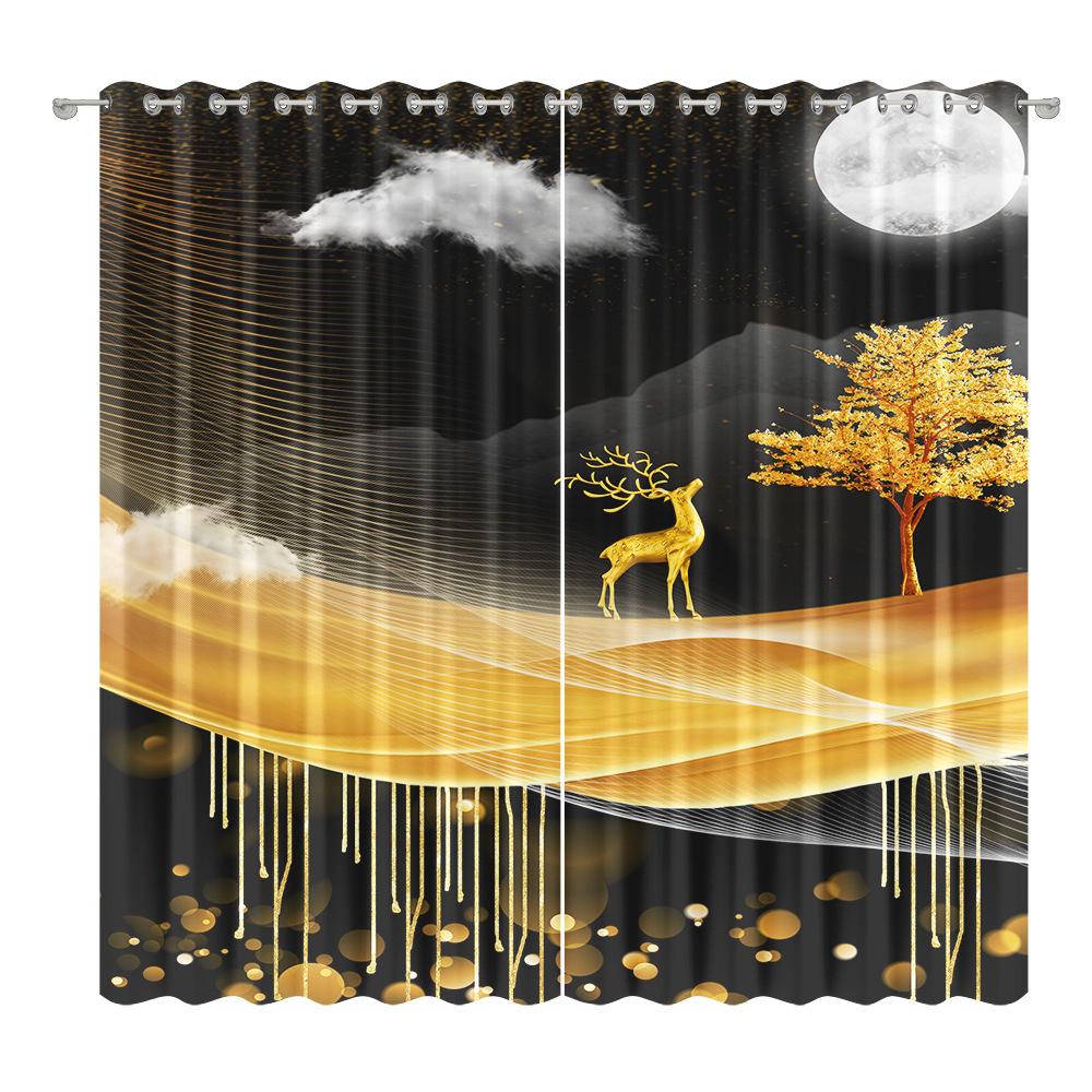 Elk Curtain Cloth Bedroom Living Room Balcony Blackout Curtain Office Hotel Insulation Curtain W1.2m * H2.7m (2 pieces/set)
Elk Curtain Cloth Bedroom Living Room Balcony Blackout Curtain Office Hotel Insulation Curtain W1.2m * H2.7m (2 pieces/set)