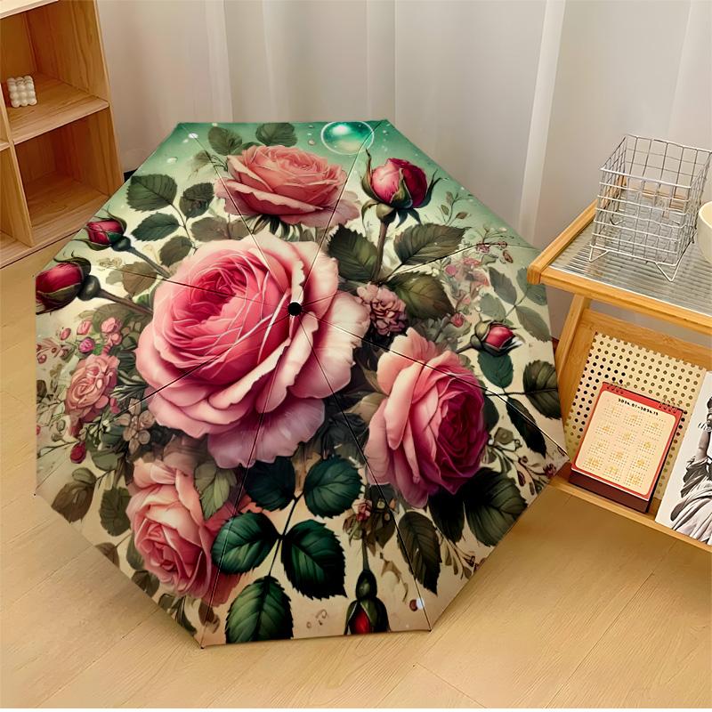 Pink rose beautiful a Theme Automatic Umbrella Compact 8-Rib Design Sturdy Construction Durable Umbrella Stylish Accessory
Pink rose beautiful a Theme Automatic Umbrella Compact 8-Rib Design Sturdy Construction Durable Umbrella Stylish Accessory
