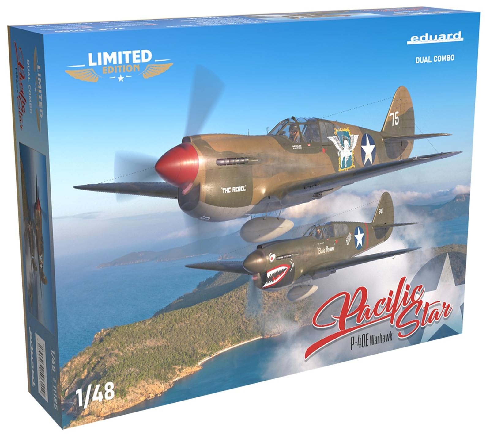 Eduard Dual Combo Pacific Star Limited Edition Plastic Model EDU11185 1/48 P-40E (Airplane)
Eduard Dual Combo Pacific Star Limited Edition Plastic Model EDU11185 1/48 P-40E (Airplane)