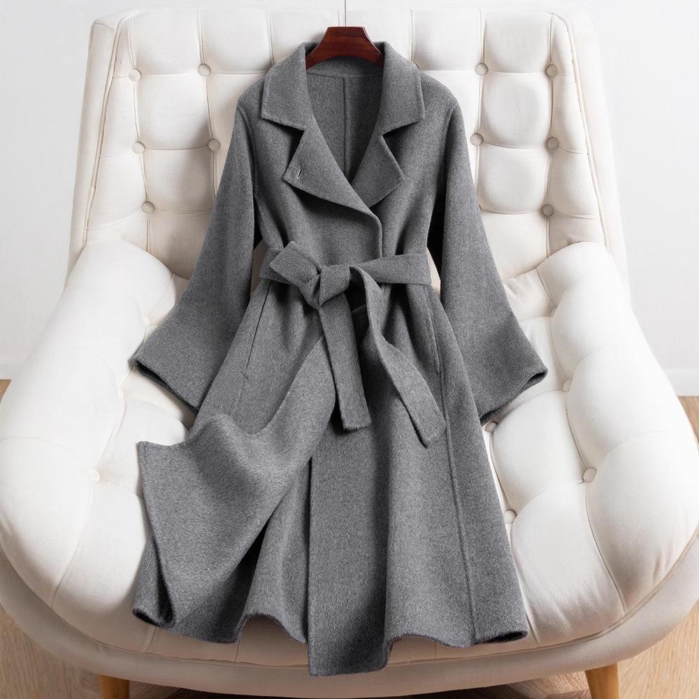 Slim Fit Women s 100% Wool Double-Faced Long Coat, Fashionable and Versatile for Autumn and Winter. L (115-130 jin)
Slim Fit Women s 100% Wool Double-Faced Long Coat, Fashionable and Versatile for Autumn and Winter. L (115-130 jin)