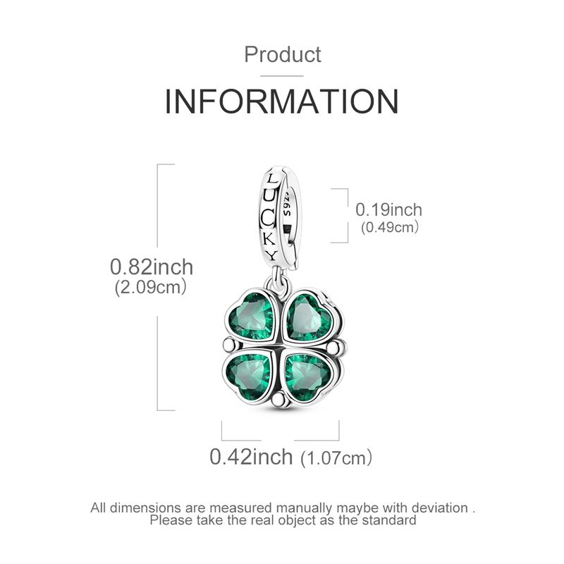 925 Silver Green Charms Beads Four Leaf Clover Dangle For Women Girls Bracelet DIY Jewelry Gifts
925 Silver Green Charms Beads Four Leaf Clover Dangle For Women Girls Bracelet DIY Jewelry Gifts