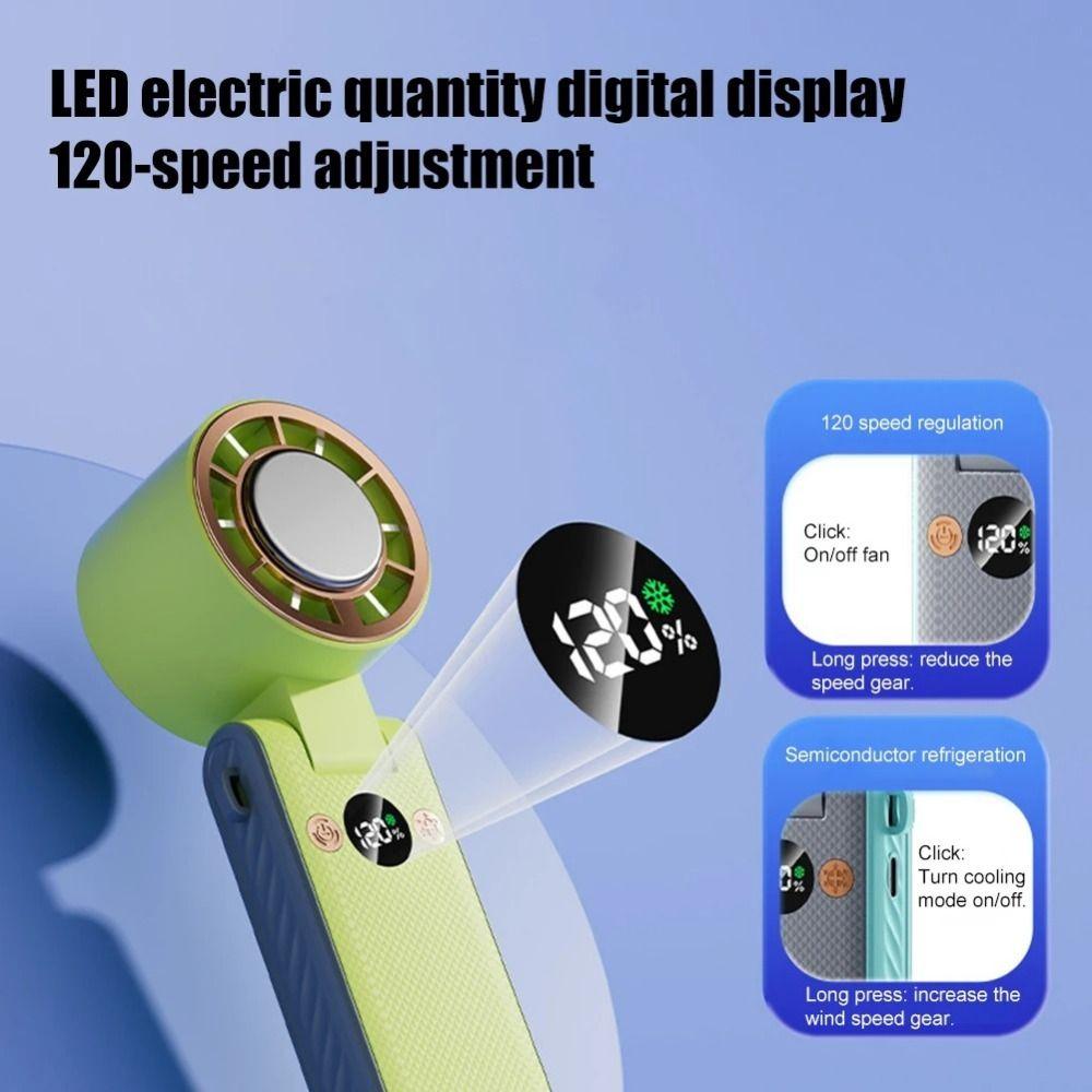 LED Display Handheld Cooling Fan Semiconductor Refrigeration Small Electric Fan Travel бежевий
LED Display Handheld Cooling Fan Semiconductor Refrigeration Small Electric Fan Travel бежевий