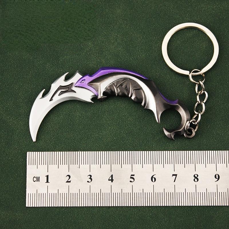 Valorant Key Ring Weapon Melee Reaver 2.0 Karambit Knife Reaver Vandal Game Merchandise Sword Alloy Miniature Pendant Plaything for Present
Valorant Key Ring Weapon Melee Reaver 2.0 Karambit Knife Reaver Vandal Game Merchandise Sword Alloy Miniature Pendant Plaything for Present