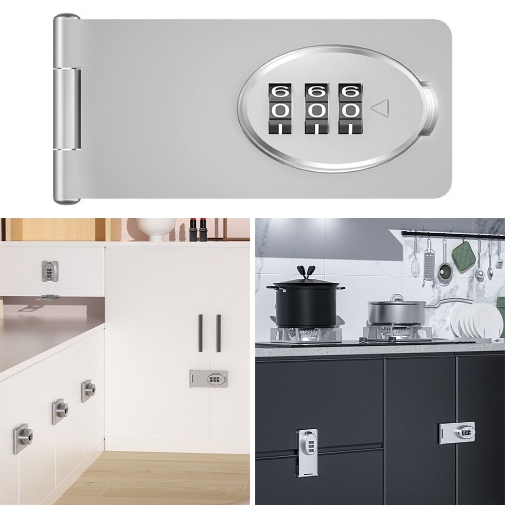 3 Digit Coded Cabinet Password Locks Anti-Theft Baby Safety Protection Device Hardware срібний
3 Digit Coded Cabinet Password Locks Anti-Theft Baby Safety Protection Device Hardware срібний