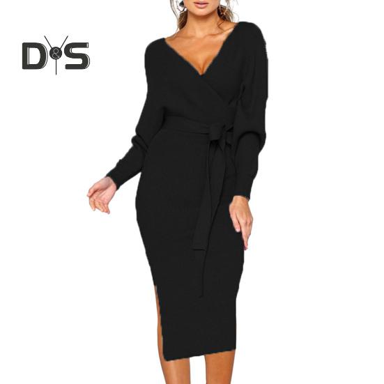 Женское платье осень-зима с V-образным вырезом, шнуровкой, поясом, узкая талия, однотонное трикотажное эластичное, длиной до середины икры, с длинным рукавом, облегающее женское летнее платье для поездок на работу XL
Женское платье осень-зима с V-образным вырезом, шнуровкой, поясом, узкая талия, однотонное трикотажное эластичное, длиной до середины икры, с длинным рукавом, облегающее женское летнее платье для поездок на работу XL