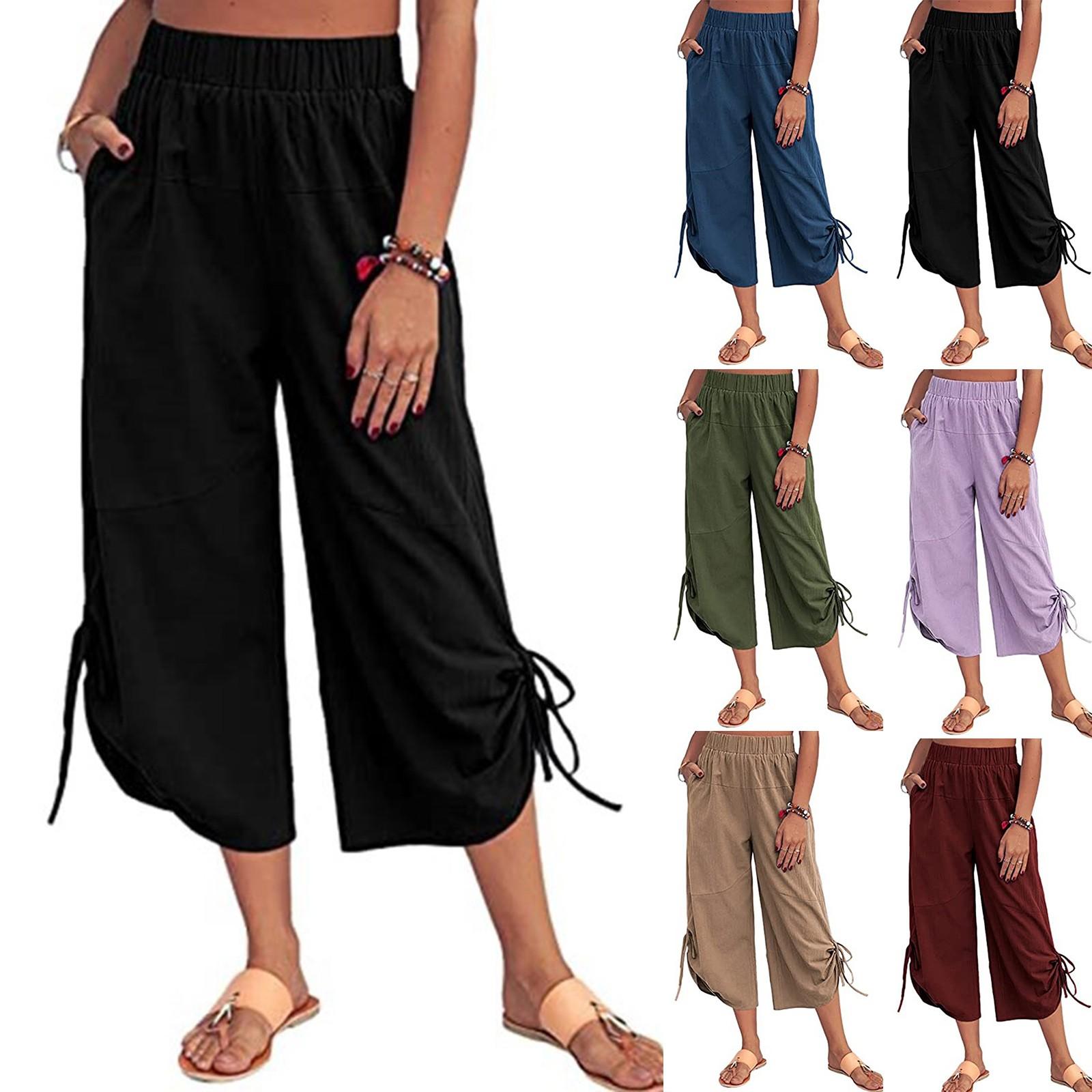 Women s Fashion Plus Size Loose Solid Color Drawstring With Pockets Straight Seventh Pants XXL синий
Women s Fashion Plus Size Loose Solid Color Drawstring With Pockets Straight Seventh Pants XXL синий