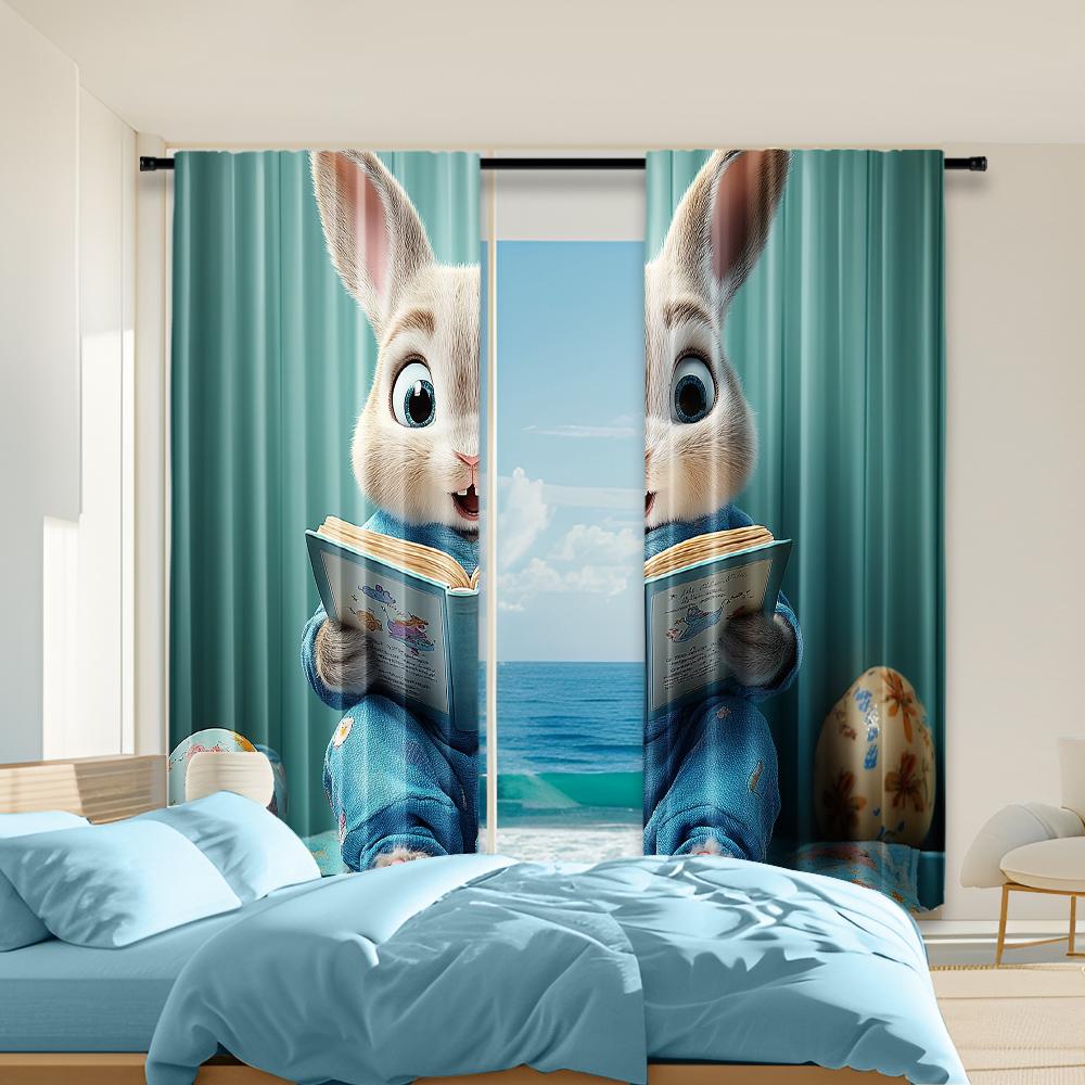 Set Of 2 Versatile Polyester Transparent Curtains Home Decoration Easter Bunny Use Bedrooms Living Rooms Curtain Ideal For Great Room W100*H70(CM)-Rod Pocket&1PCS
Set Of 2 Versatile Polyester Transparent Curtains Home Decoration Easter Bunny Use Bedrooms Living Rooms Curtain Ideal For Great Room W100*H70(CM)-Rod Pocket&1PCS