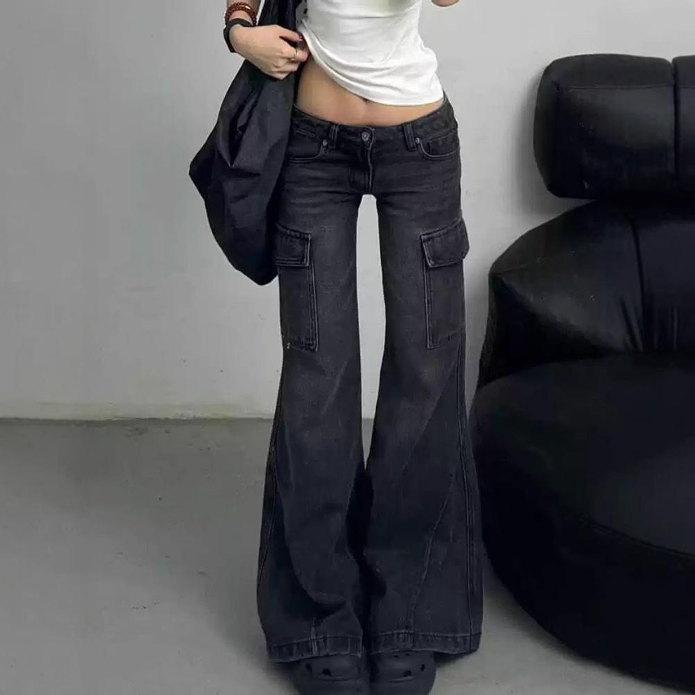Women s Retro Flare Cargo Jeans - Spring Collection, Floor-Length Wide Leg Style Medium
Women s Retro Flare Cargo Jeans - Spring Collection, Floor-Length Wide Leg Style Medium