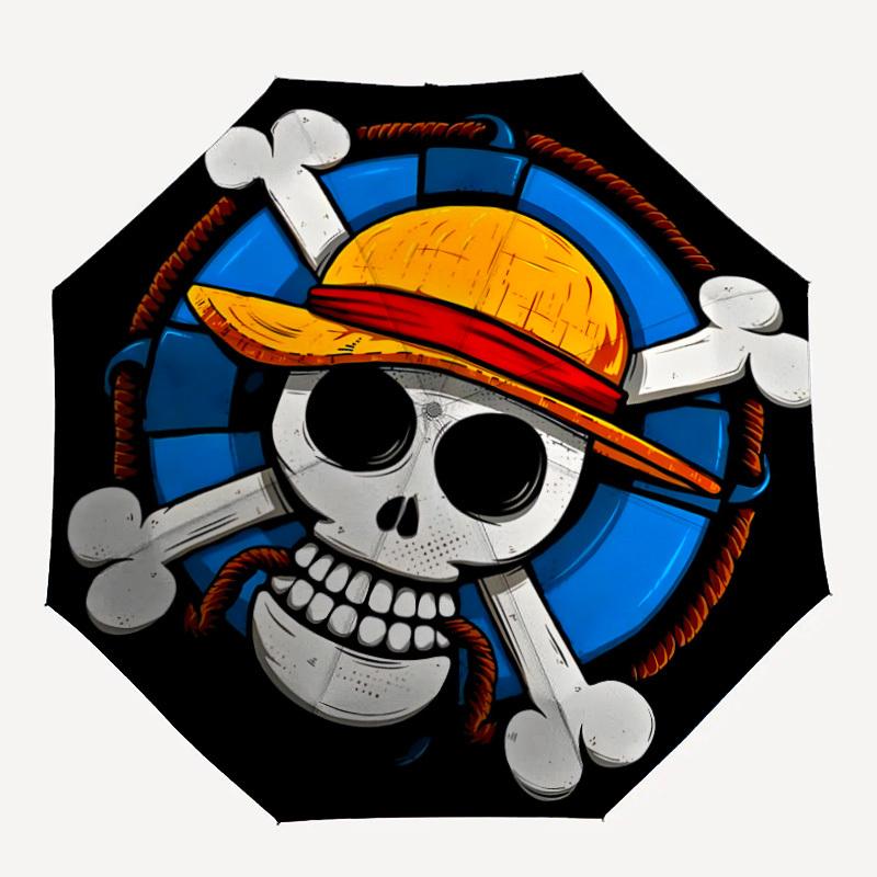 1pc One Piece Skull Automatic Folding Umbrella with 8 Bones, 3-Fold Compact Umbrella, Compact Design On-the-Go Essential, casual outdoor acc
1pc One Piece Skull Automatic Folding Umbrella with 8 Bones, 3-Fold Compact Umbrella, Compact Design On-the-Go Essential, casual outdoor acc