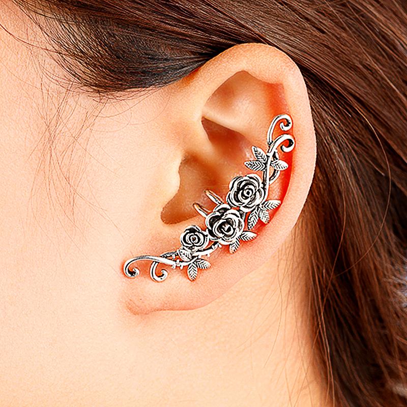 Huitan Vintage Flowers Ear Cuff Earrings for Women Antique Copper Color Fake-piercing Cartilage Clip Earrings Aesthetic Zircon
Huitan Vintage Flowers Ear Cuff Earrings for Women Antique Copper Color Fake-piercing Cartilage Clip Earrings Aesthetic Zircon