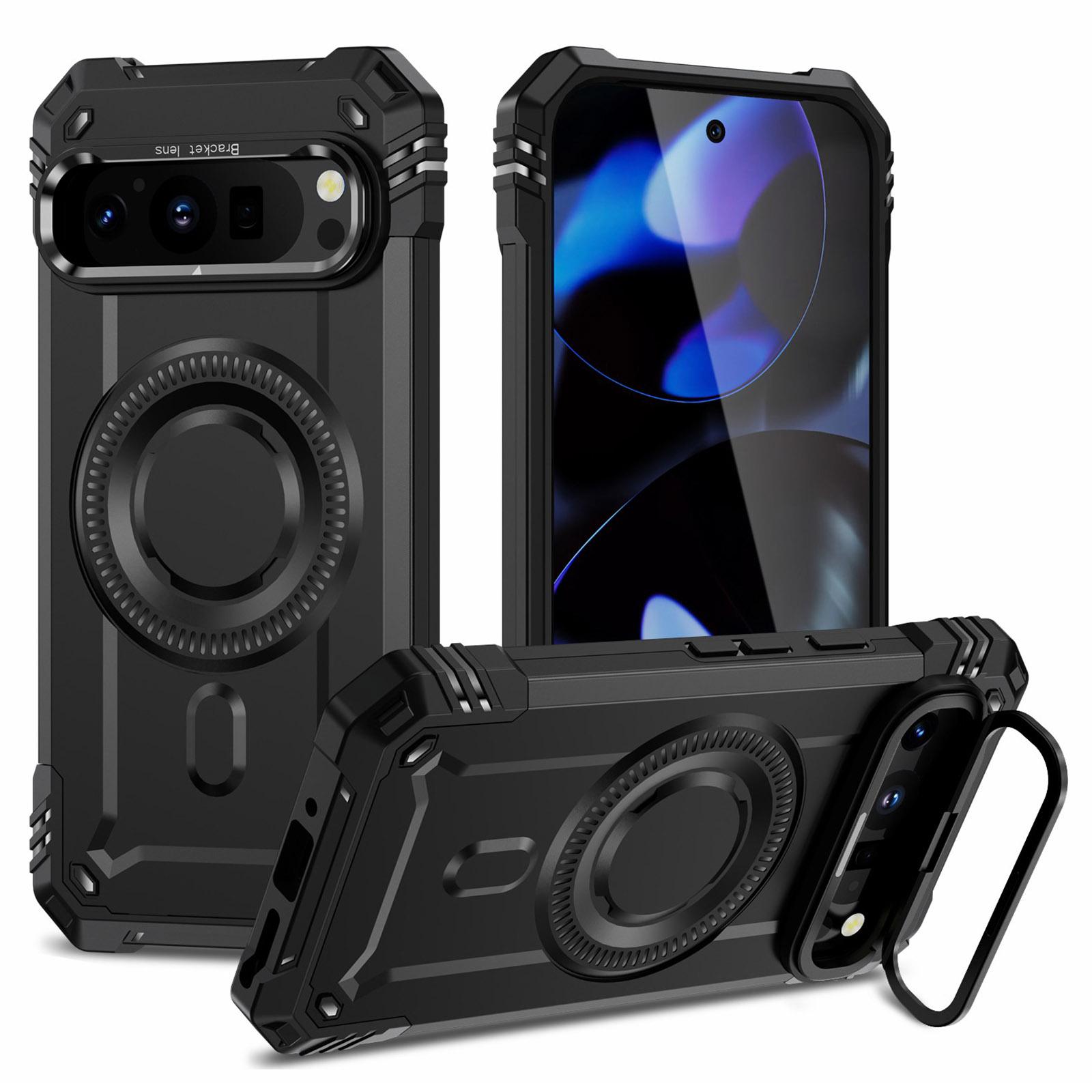 For Google Pixel 9/9 Pro Magnetic Case Lens Kickstand PC+TPU Shockproof Phone Cover Black
For Google Pixel 9/9 Pro Magnetic Case Lens Kickstand PC+TPU Shockproof Phone Cover Black