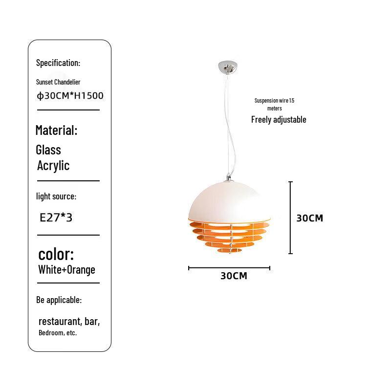 Sunset Style Dimmable Dining Pendant Light
Sunset Style Dimmable Dining Pendant Light
