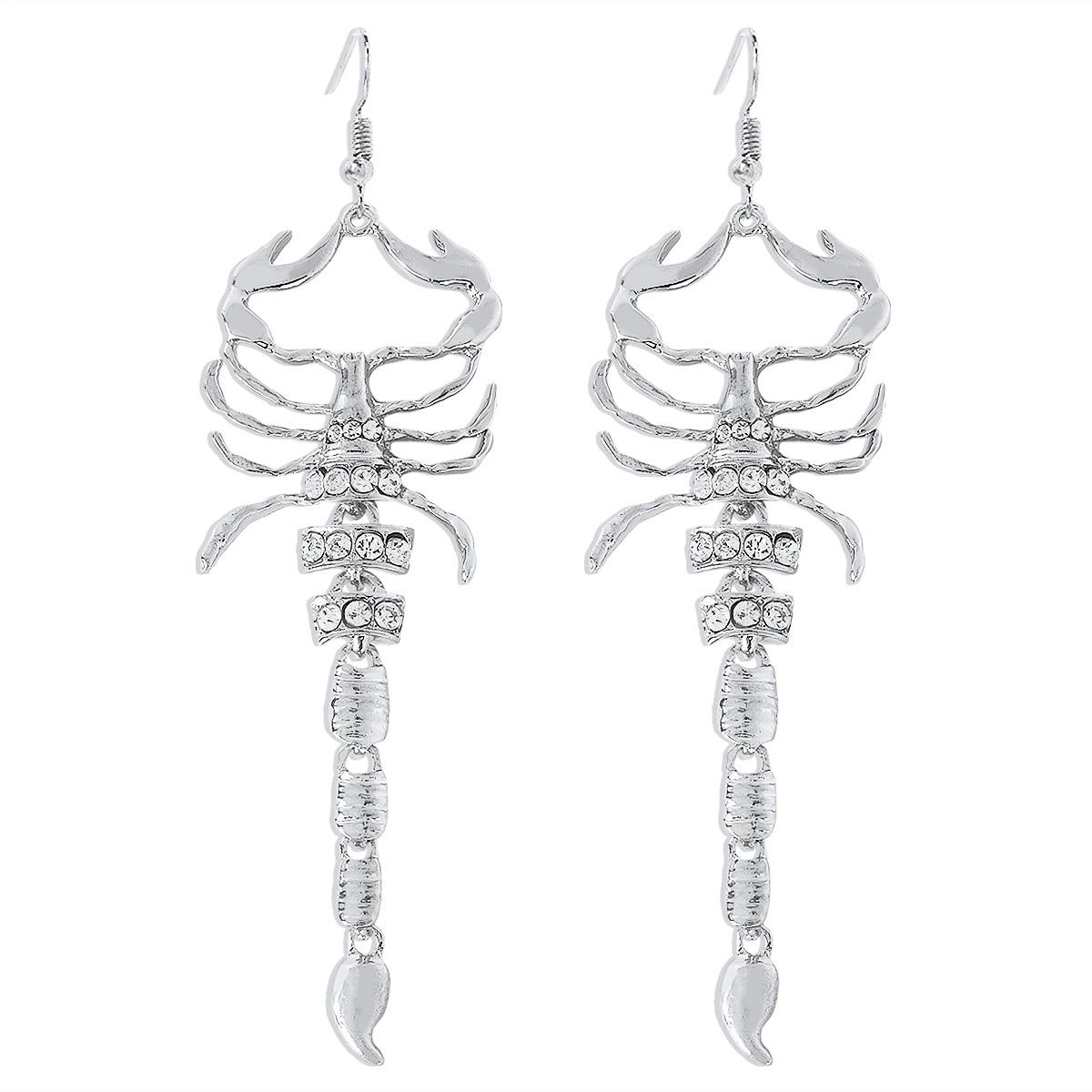 Модные женские серьги в виде скорпиона, креативные ювелирные аксессуары серебряный
Модные женские серьги в виде скорпиона, креативные ювелирные аксессуары серебряный