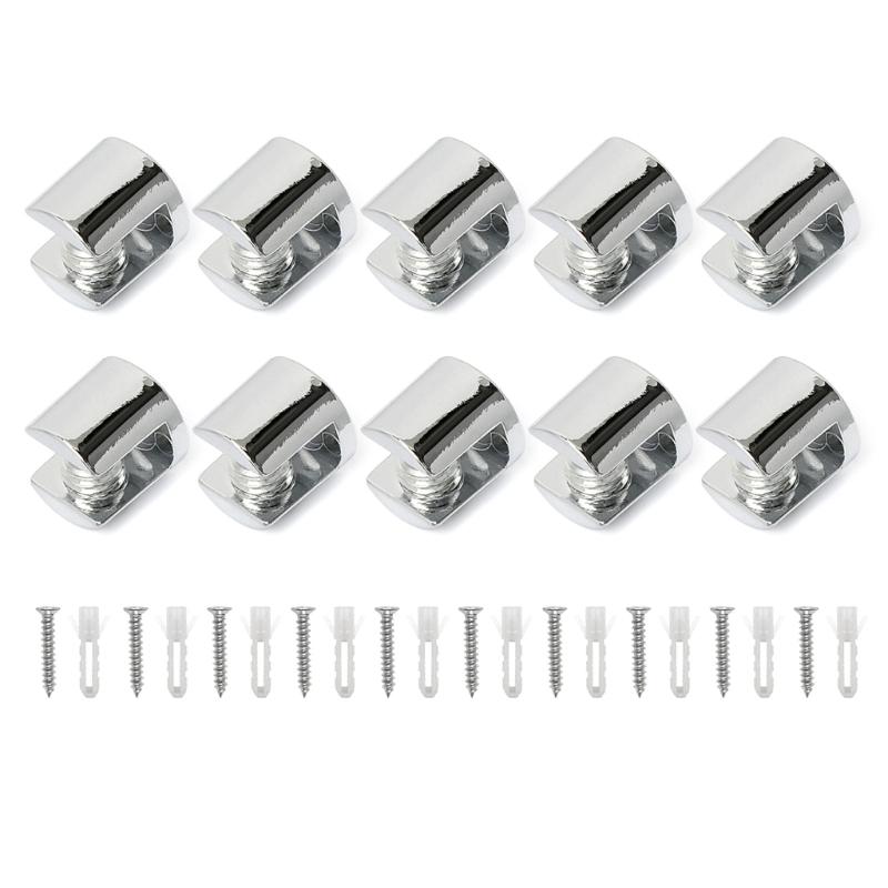 10Pcs Glass Shelf Support Clamp Bracket Adjustable Zinc Alloy Glass Clamps for Fixing Bathroom Glass Easy Installation H136 10
10Pcs Glass Shelf Support Clamp Bracket Adjustable Zinc Alloy Glass Clamps for Fixing Bathroom Glass Easy Installation H136 10