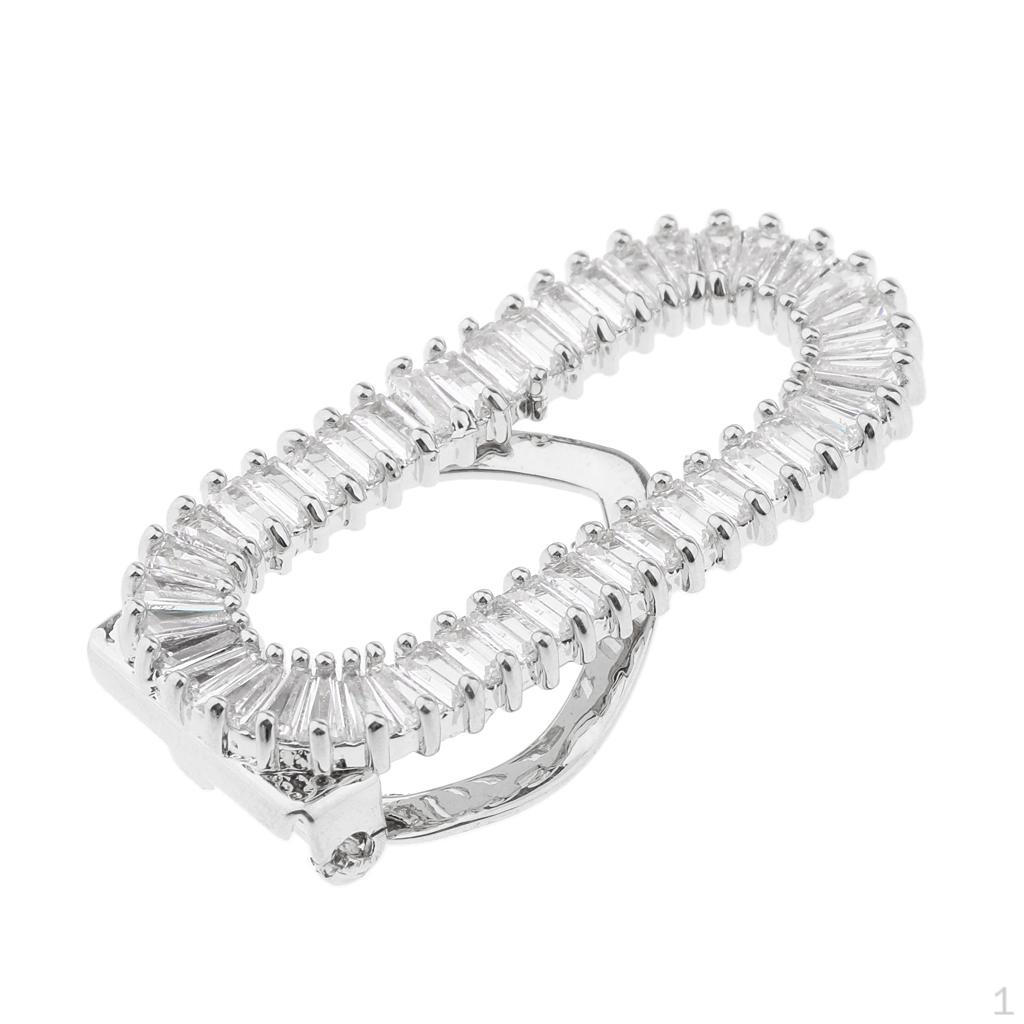 1 Piece Rectangle Scarf Buckle Crystal Flower Brooch Women Wedding Silver White
1 Piece Rectangle Scarf Buckle Crystal Flower Brooch Women Wedding Silver White