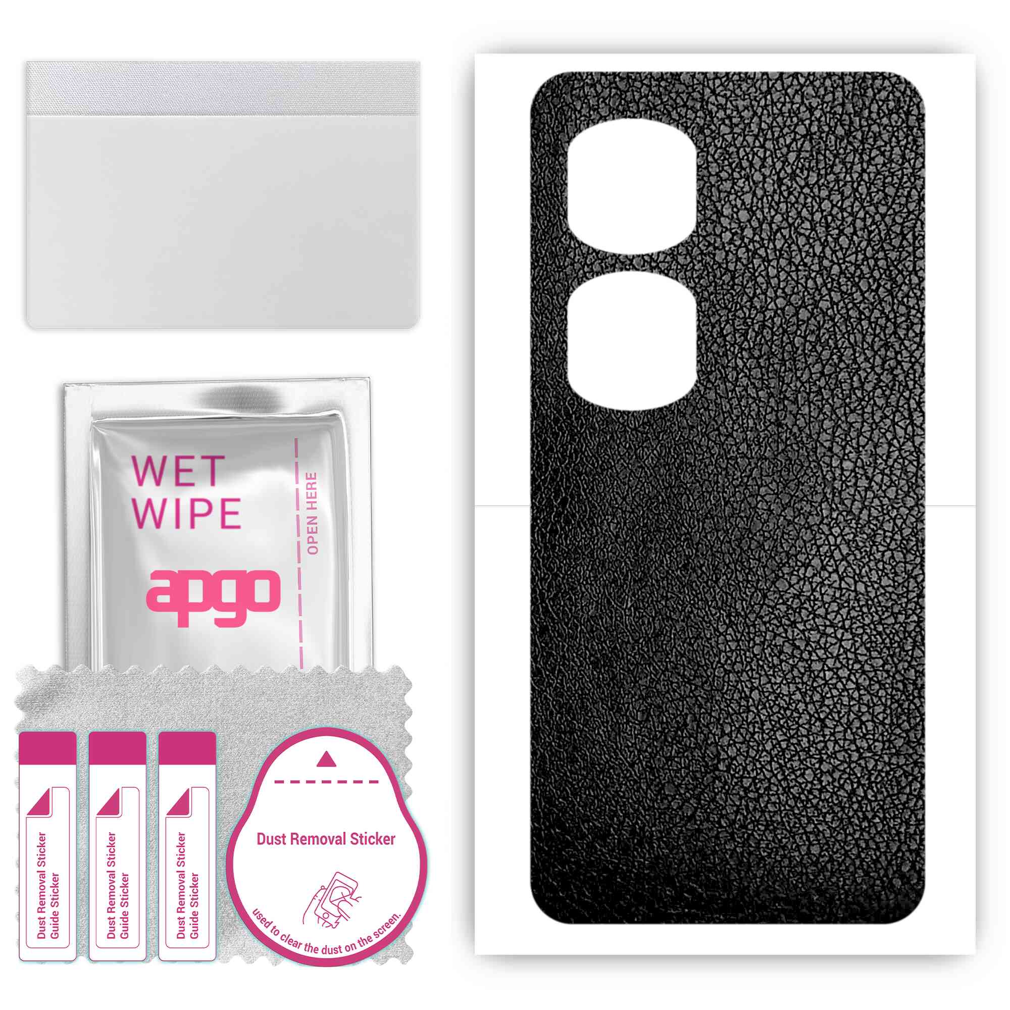 apgo Protective Skin Sticker for the back compatible with Honor 90 Pro, Wrap Film, Foil, Vinyl - Pattern Black Leather
apgo Protective Skin Sticker for the back compatible with Honor 90 Pro, Wrap Film, Foil, Vinyl - Pattern Black Leather