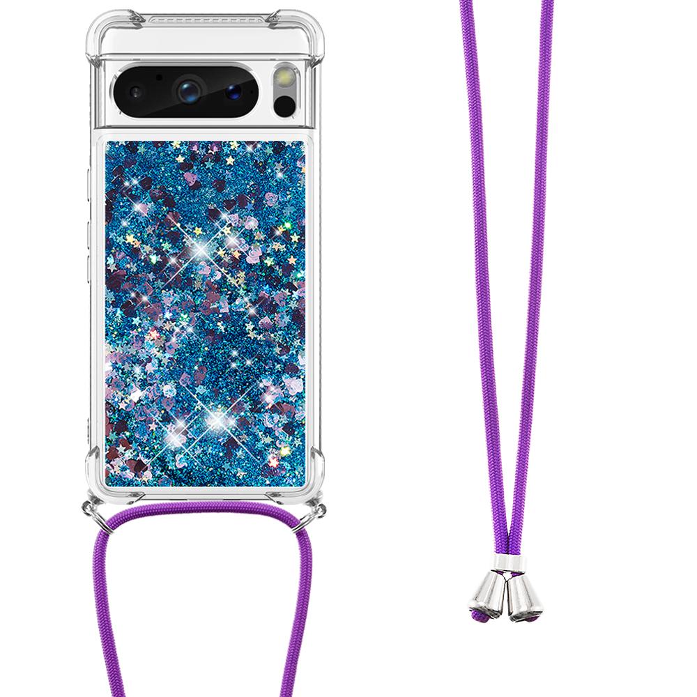 For Google Pixel 8 Pro TPU Case Quicksand Design Phone Cover with Lanyard Blue/Hearts
For Google Pixel 8 Pro TPU Case Quicksand Design Phone Cover with Lanyard Blue/Hearts