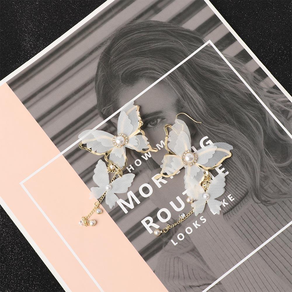 Temperament Lace Pendant Elegant Chiffon Butterfly Stud Earring Tassel Drop Earring Dangle Earrings білий
Temperament Lace Pendant Elegant Chiffon Butterfly Stud Earring Tassel Drop Earring Dangle Earrings білий