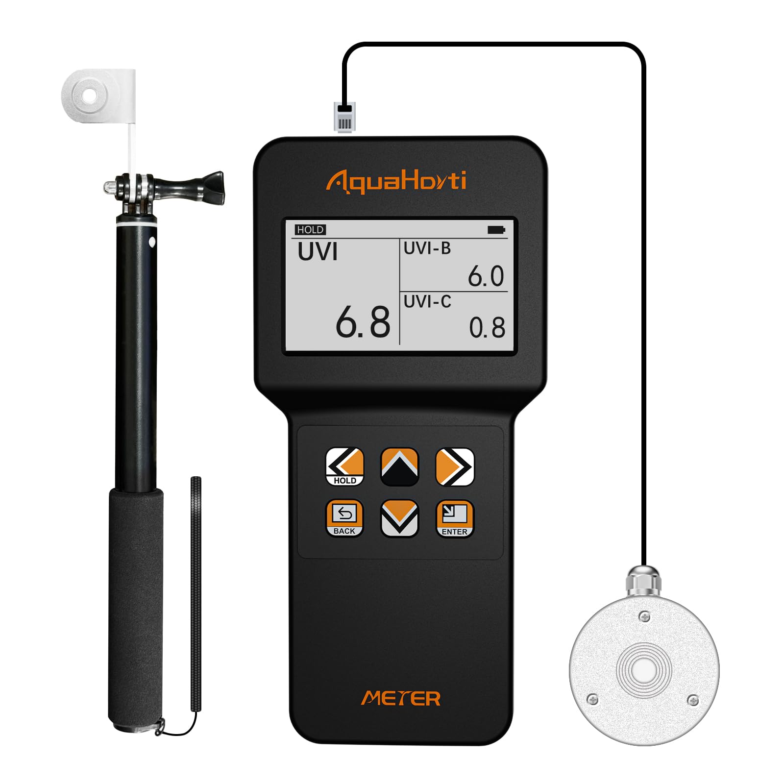 exposure testing UV index of UVB and UVA irradiance Record the AH-UVCBA meter, UVC, UVB, UVA, intensity. UVC-UVA w/m² distribution.
exposure testing UV index of UVB and UVA irradiance Record the AH-UVCBA meter, UVC, UVB, UVA, intensity. UVC-UVA w/m² distribution.