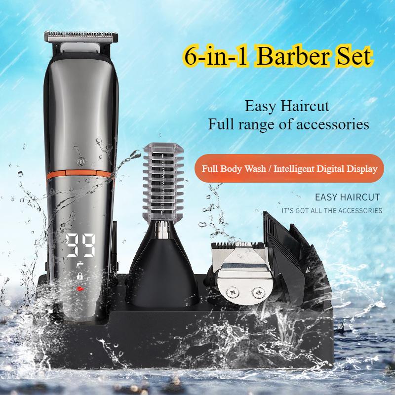 Цифровой дисплей Power Multifunction Six-in-one Barber Electric Hair Clipper чёрный
Цифровой дисплей Power Multifunction Six-in-one Barber Electric Hair Clipper чёрный