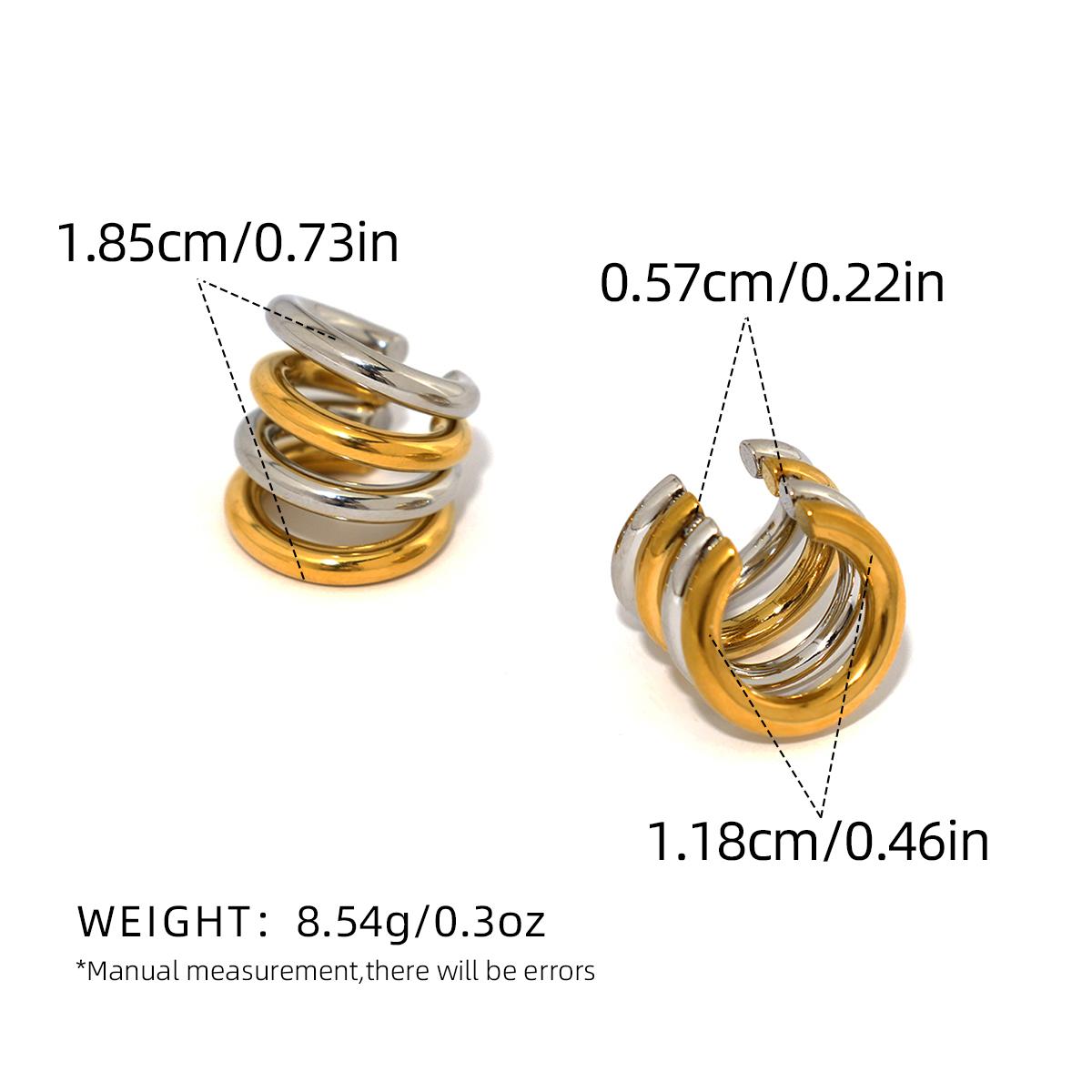 Stainless Steel Ear Clip 18K Gold Plated For Women Waterproof High Quality Ladies Zircon For Daily Wear Vacation Seaside Etc
Stainless Steel Ear Clip 18K Gold Plated For Women Waterproof High Quality Ladies Zircon For Daily Wear Vacation Seaside Etc