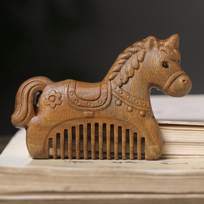 Year of the Horse Baby 100-Day Green Sandalwood Comb - Cute Zodiac Birthday Gift
Year of the Horse Baby 100-Day Green Sandalwood Comb - Cute Zodiac Birthday Gift