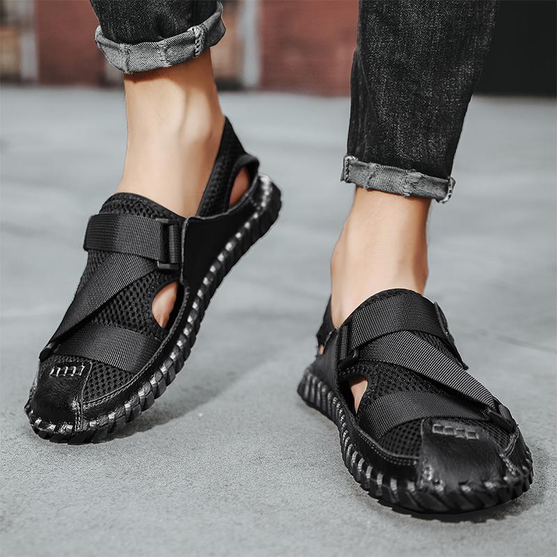 Men Hiking Sandals Khaki Summer Outdoor Wide Palm Black Beach Shoes Close Toe Sport Sandals Plus Size EU:48 хакі
Men Hiking Sandals Khaki Summer Outdoor Wide Palm Black Beach Shoes Close Toe Sport Sandals Plus Size EU:48 хакі
