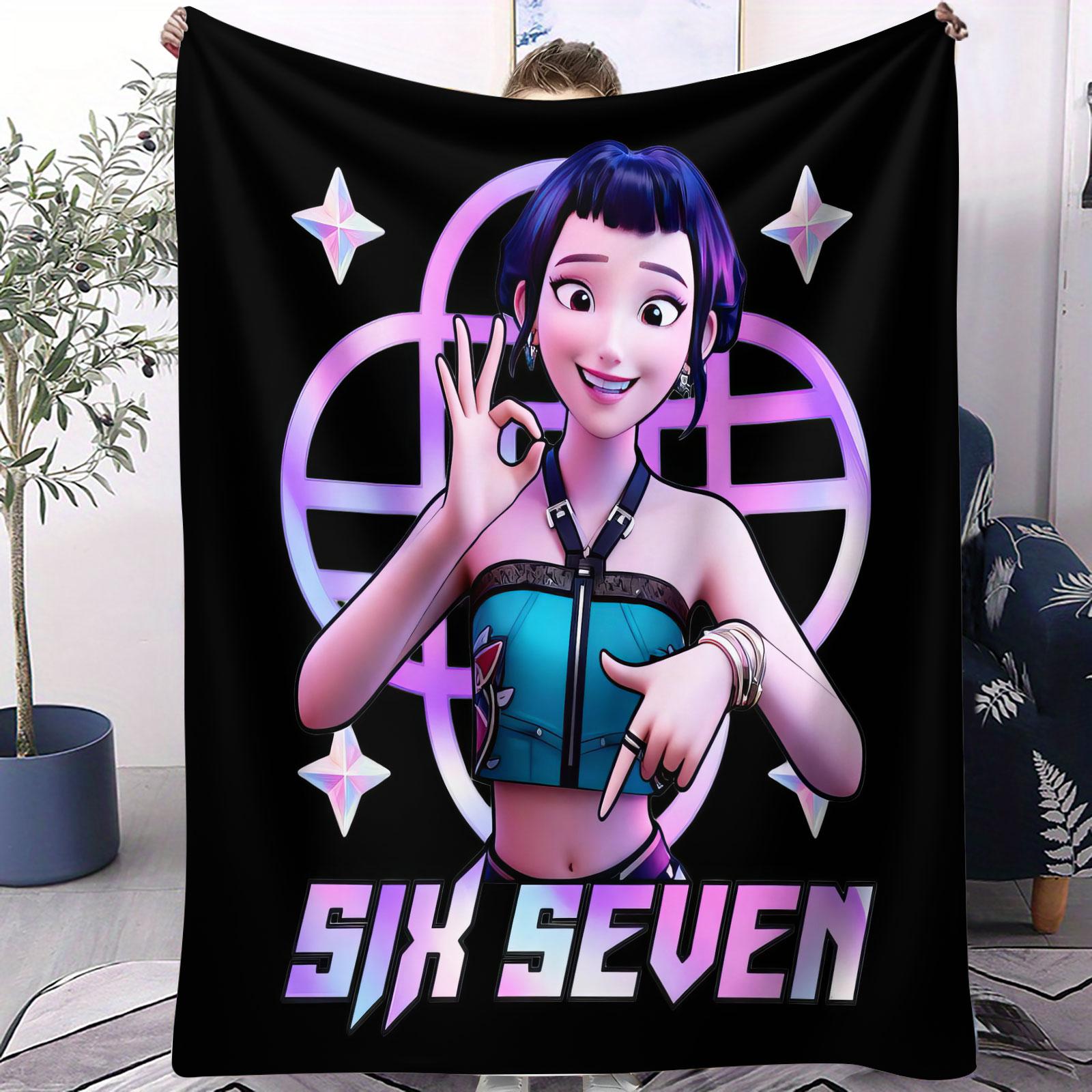 6 7 K-Pop Demon Hunters Flannel Blanket Fun Six Seven Plush Warm Throw Hot Anime Fan Gift for Living Room Home Camping Travel 70x100cm(28x40inch)
6 7 K-Pop Demon Hunters Flannel Blanket Fun Six Seven Plush Warm Throw Hot Anime Fan Gift for Living Room Home Camping Travel 70x100cm(28x40inch)
