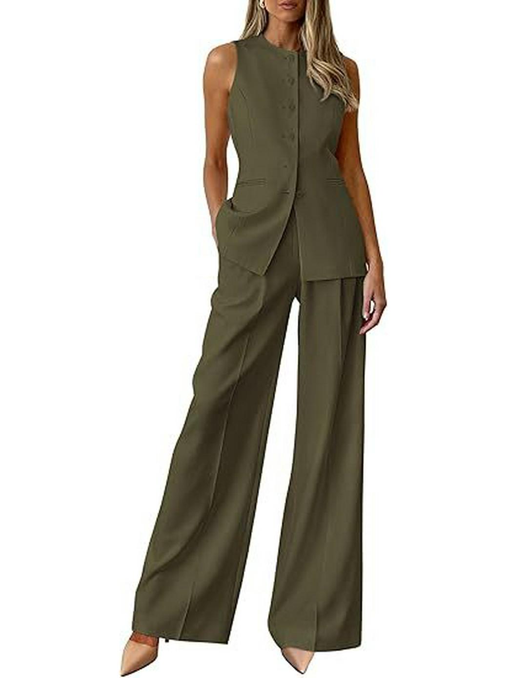 2026 European Women s Elegant Summer Sleeveless Top and Long Pants Two-Piece Set XL
2026 European Women s Elegant Summer Sleeveless Top and Long Pants Two-Piece Set XL