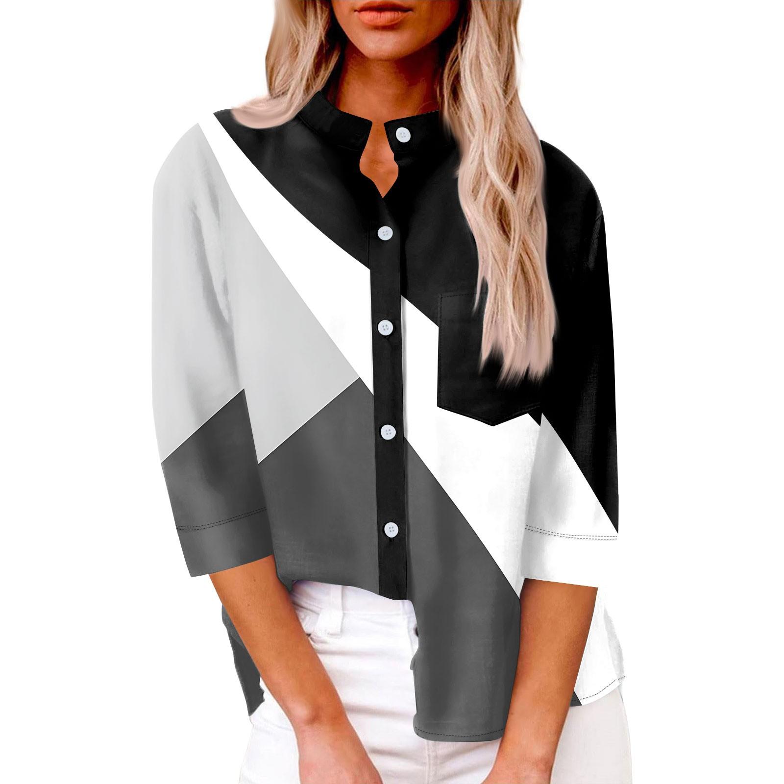 Жіноча модна повсякденна сорочка, вільний топ із сімома рукавами в смужку в стилі печворк XXXL
Жіноча модна повсякденна сорочка, вільний топ із сімома рукавами в смужку в стилі печворк XXXL