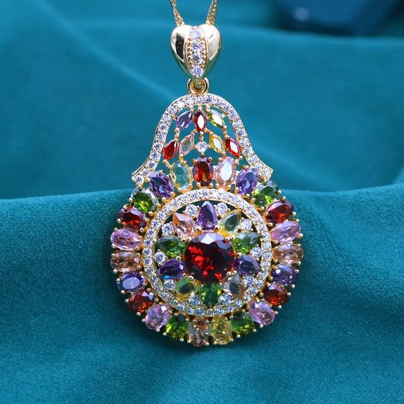 Big Gourd Design Colorful Zircon Pendant Necklace Women s Jewelry 2026 45CM
Big Gourd Design Colorful Zircon Pendant Necklace Women s Jewelry 2026 45CM