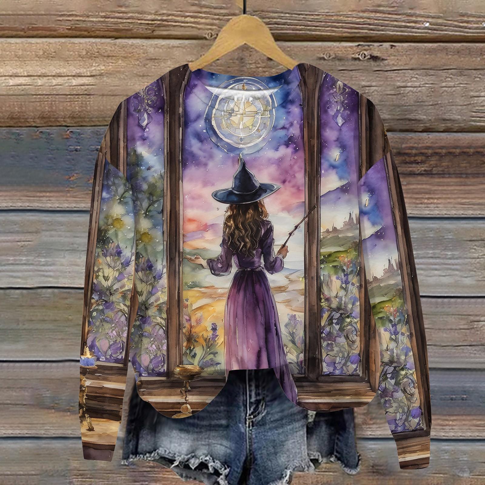 Женский Хэллоуин с принтом, круглым вырезом и длинными рукавами, свободный крой, повседневный топ с длинными рукавами и длинными рукавами M фиолетовый
Женский Хэллоуин с принтом, круглым вырезом и длинными рукавами, свободный крой, повседневный топ с длинными рукавами и длинными рукавами M фиолетовый