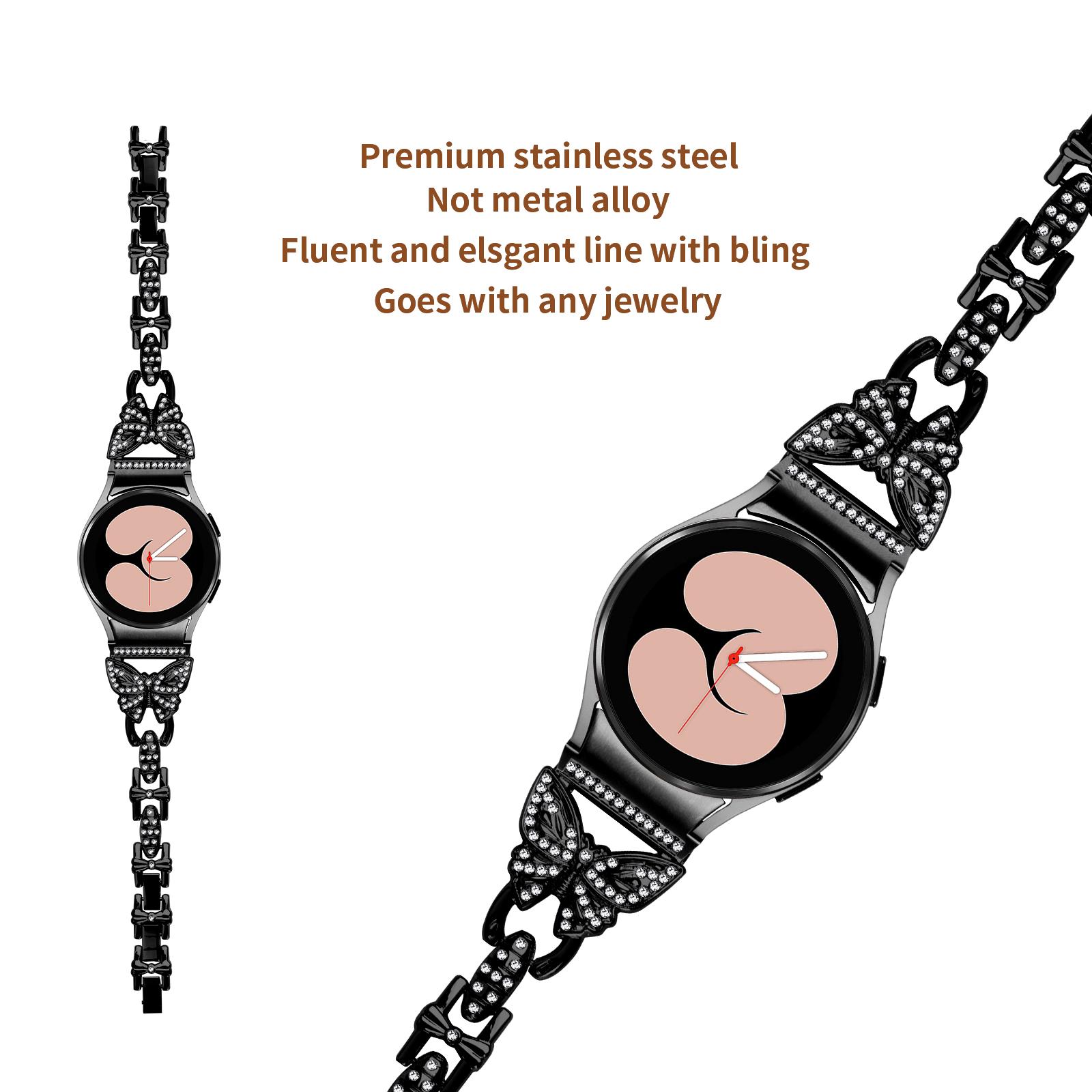 Stainless Steel Band for Samsung Galaxy Watch4 40mm 44mm/Watch5 40mm 44mm/Watch4 Classic 42mm 46mm ,Rhinestone Decor 20mm Watch Strap with Connector Black
Stainless Steel Band for Samsung Galaxy Watch4 40mm 44mm/Watch5 40mm 44mm/Watch4 Classic 42mm 46mm ,Rhinestone Decor 20mm Watch Strap with Connector Black