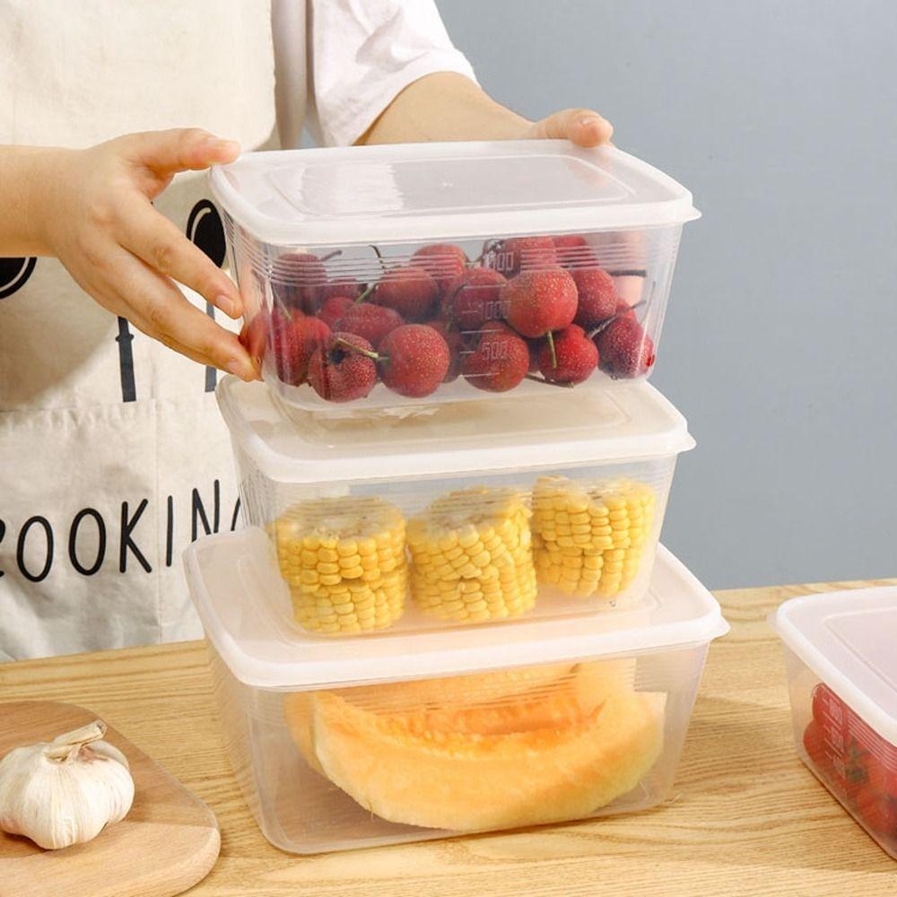 Transparent Refrigerator Storage Box Plastic Food Containers Practical Fresh Storage Box Kitchen
Transparent Refrigerator Storage Box Plastic Food Containers Practical Fresh Storage Box Kitchen
