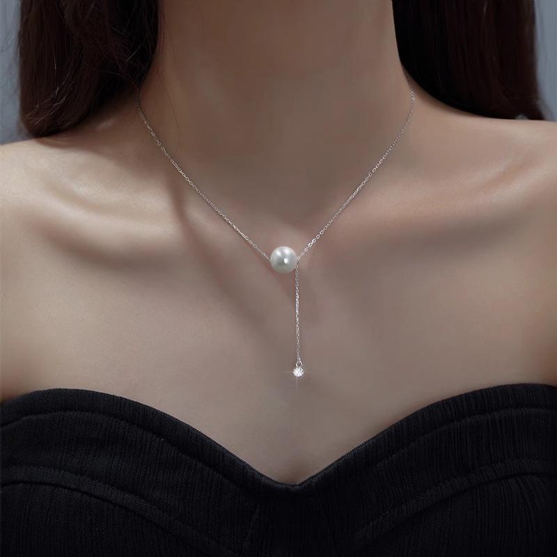 Sterling Silver 925 Sika Pearl Tassel Necklace - Elegant Women s High-End Clavicle Chain 925 Silver with Sika Pearls
Sterling Silver 925 Sika Pearl Tassel Necklace - Elegant Women s High-End Clavicle Chain 925 Silver with Sika Pearls
