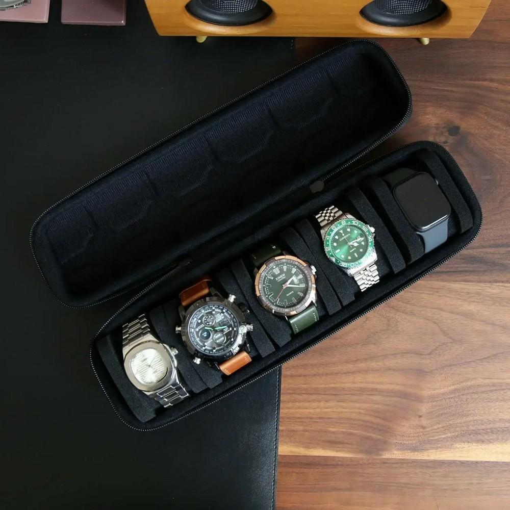5 Slot Watch Smartwatch Hard Shell Protective Case Portable Storage Box with Soft Sponge Pillows Type A 
5 Slot Watch Smartwatch Hard Shell Protective Case Portable Storage Box with Soft Sponge Pillows Type A