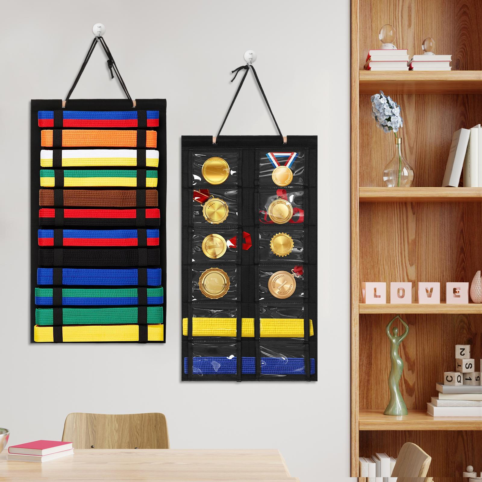 Hanging Medal Rack Martial Arts Belts Organizer Multipurpose Dustproof Taekwondo Belt Display Holder
Hanging Medal Rack Martial Arts Belts Organizer Multipurpose Dustproof Taekwondo Belt Display Holder