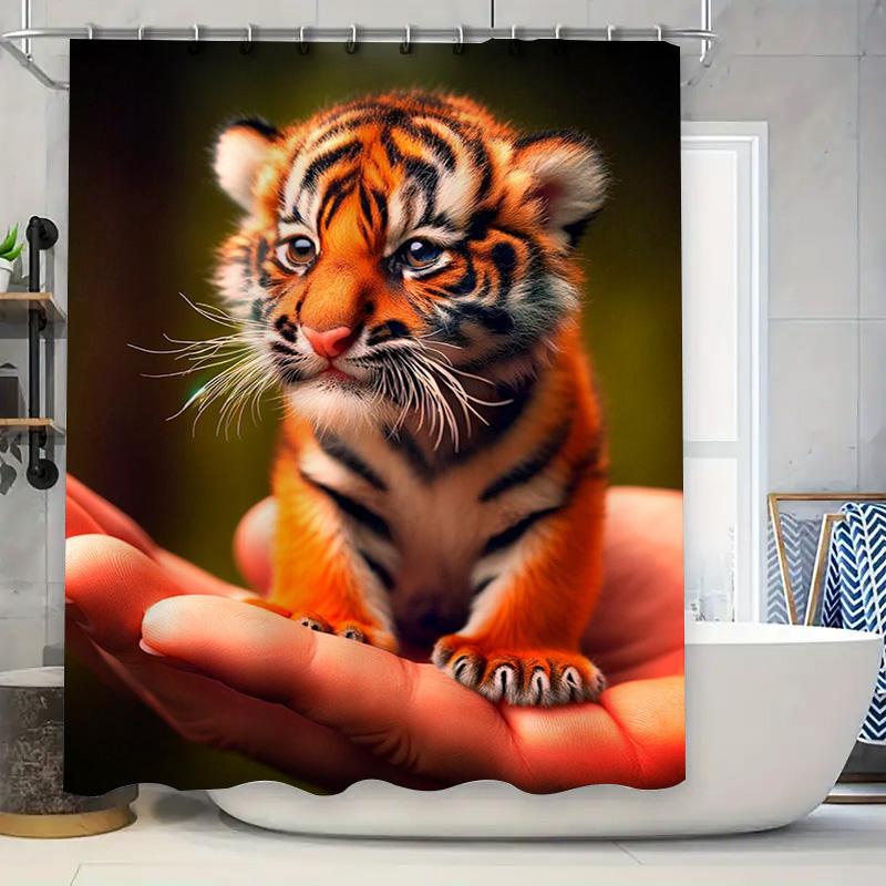 Cute Tiger Baby Shower Curtain Bath Decor With Hand Holding Design 3D Printed Waterproof Fabric Customizable Size For Home Decor W60H190(CM)-1 Pcs
Cute Tiger Baby Shower Curtain Bath Decor With Hand Holding Design 3D Printed Waterproof Fabric Customizable Size For Home Decor W60H190(CM)-1 Pcs